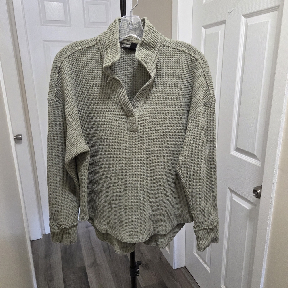 Buffalo David Bitton Waffle Knit Pullover Sweater Women Cozy Casual Top - Picture 2 of 9